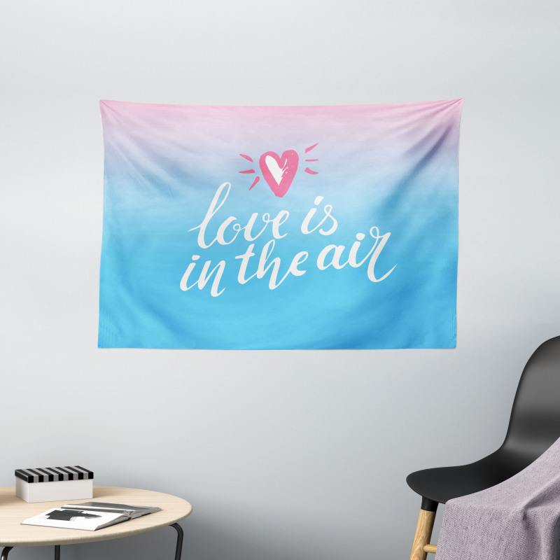 Love is in Air Romantic Wide Tapestry