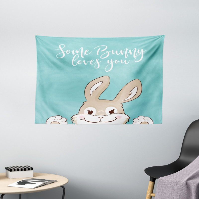 Some Bunny Loves You Wide Tapestry