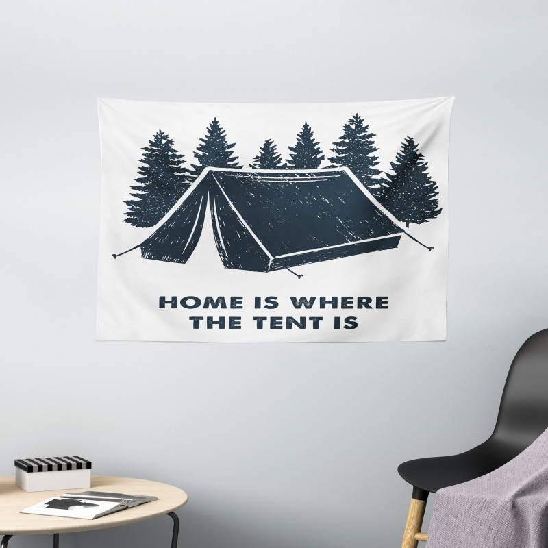 Home is Where the Tent is Wide Tapestry