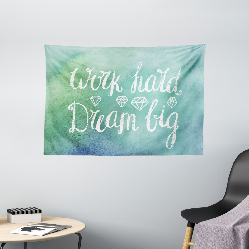 Work Hard Dream Big Wide Tapestry