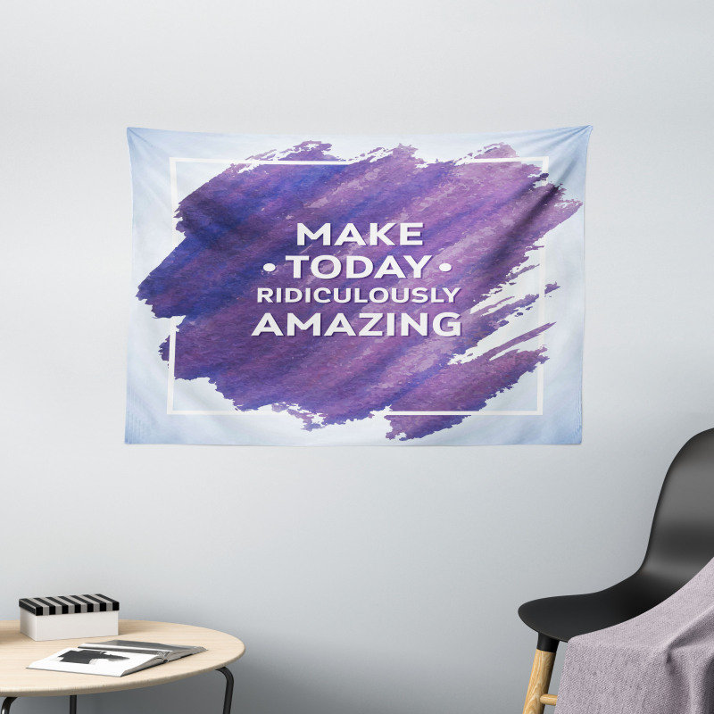 Make Today Text Wide Tapestry