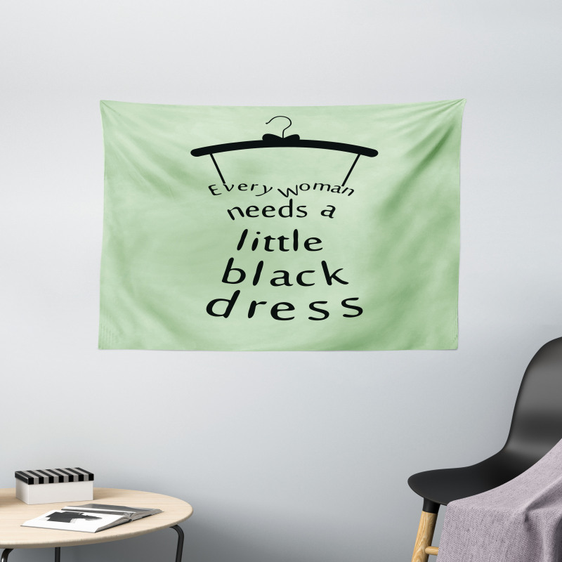 Little Black Dress Wide Tapestry