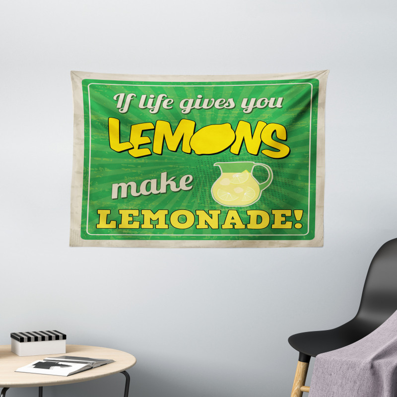 If Life Gives You Lemon Wide Tapestry