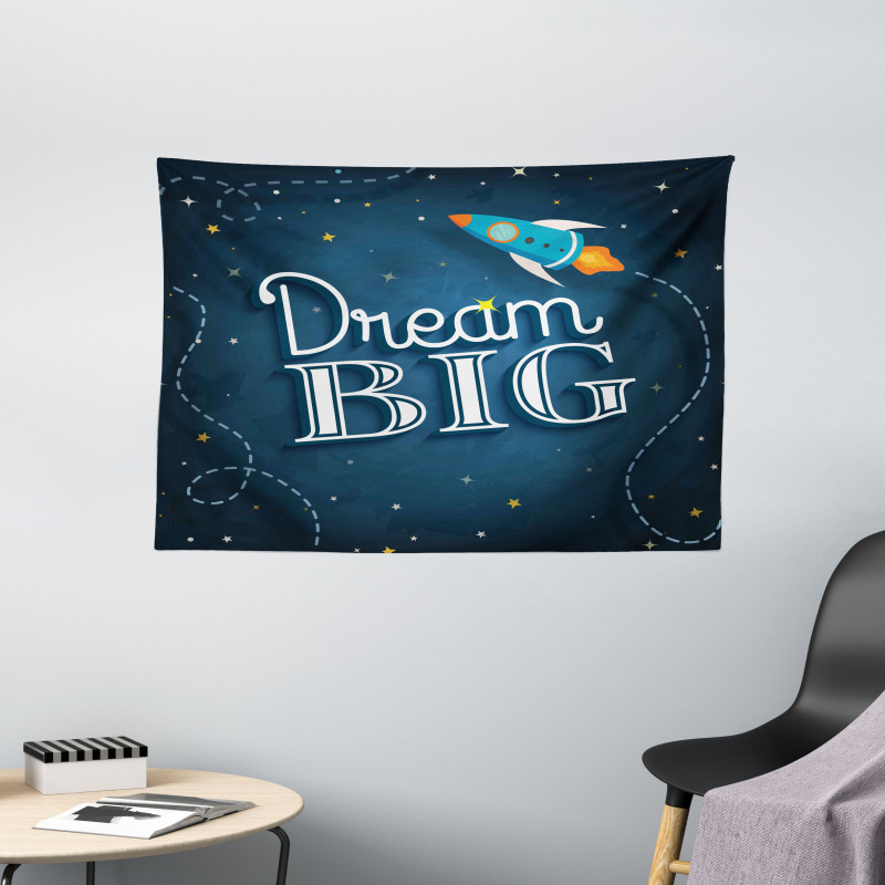 Dream Big Galaxy Space Wide Tapestry