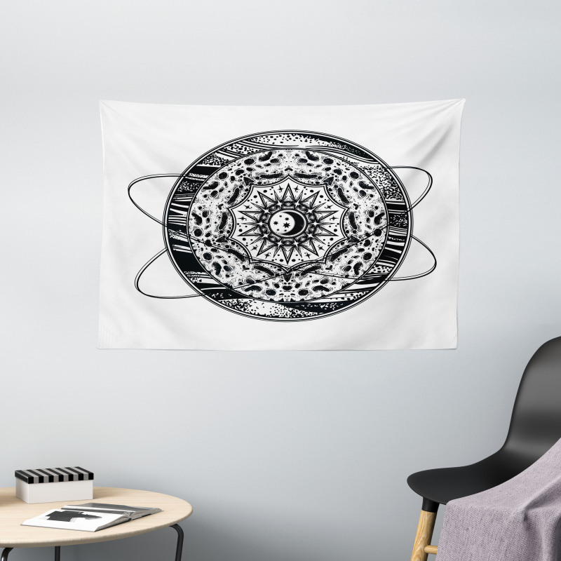 Orbital Hoops Wide Tapestry