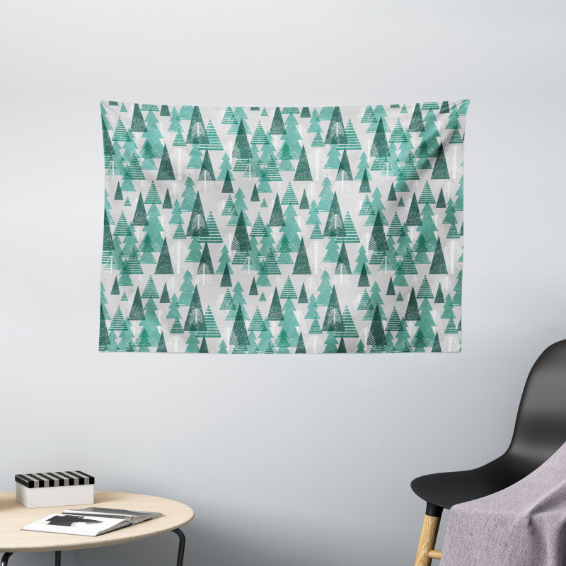 Winter Trees Wide Tapestry