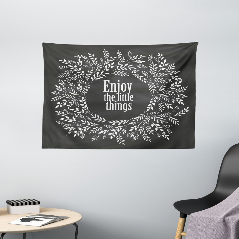 Wreath with a Phrase Wide Tapestry
