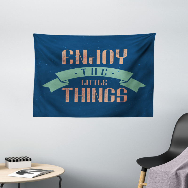 Grungy Positive Message Wide Tapestry