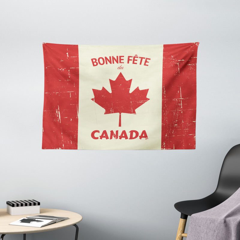 Happy Canada Concept Wide Tapestry