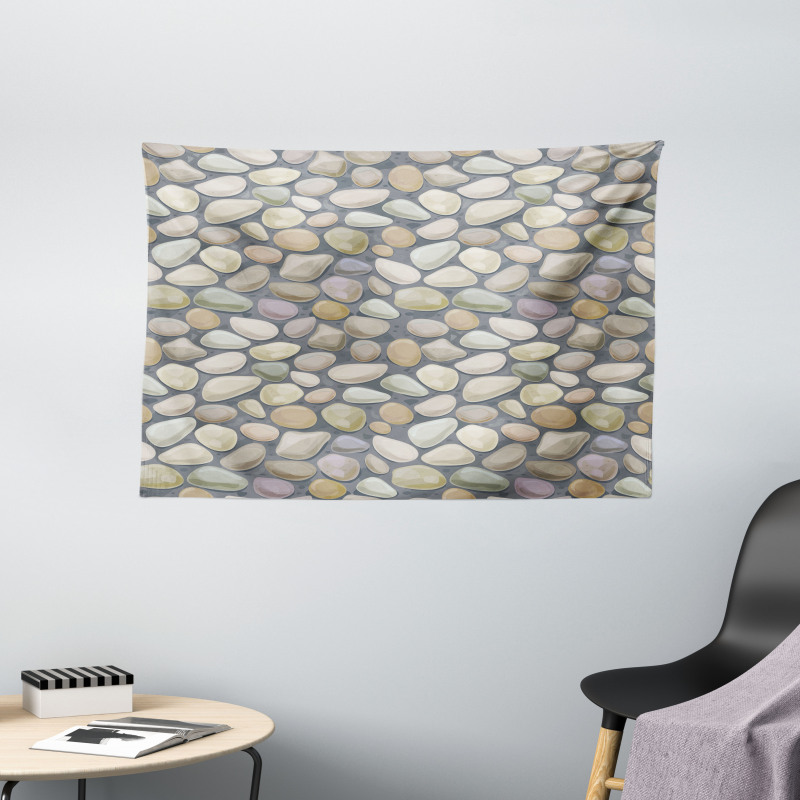 Pebble Stonewall Wide Tapestry