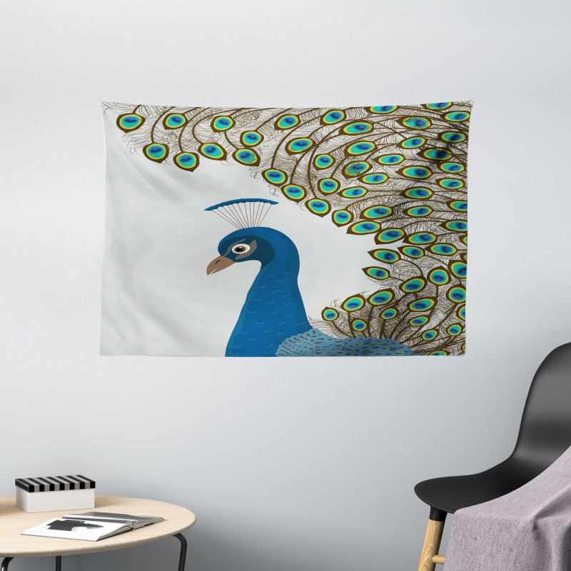 Exotic Feathers Frame Wide Tapestry