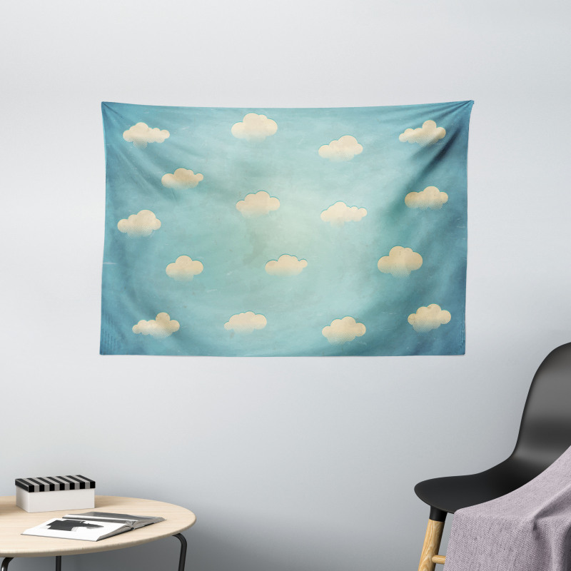 Vintage Weather Design Wide Tapestry