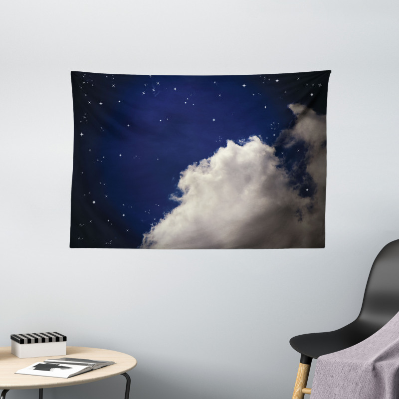 Nocturnal Theme Night Sky Wide Tapestry
