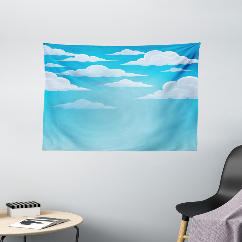 Dispersed Puffy Cumulus Wide Tapestry