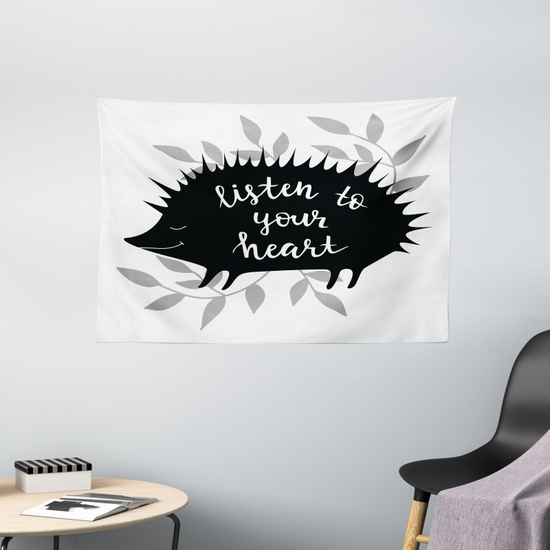 Silhouettes of Porcupine Wide Tapestry