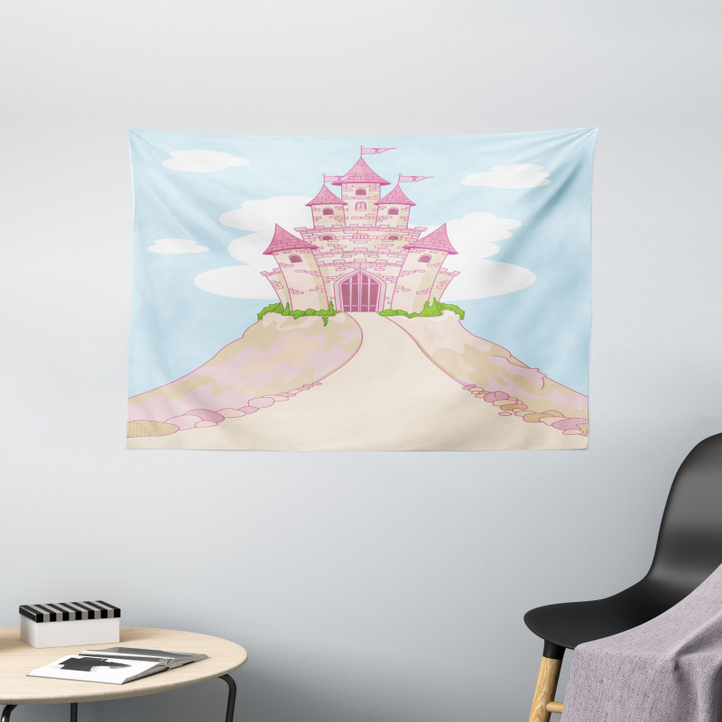 Fairy Castle Wide Tapestry