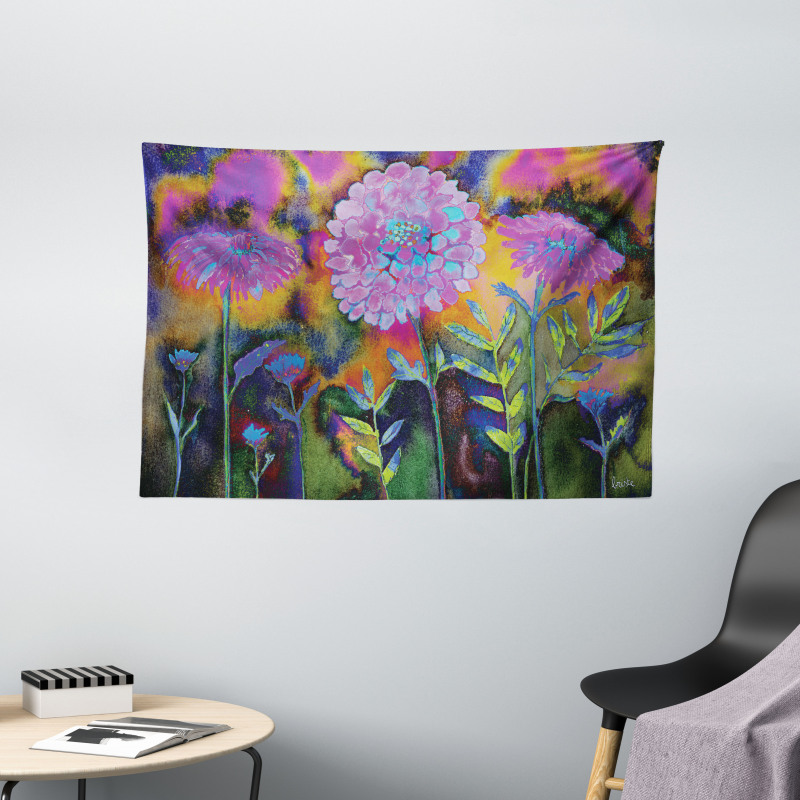 Marigold Blossom Wide Tapestry
