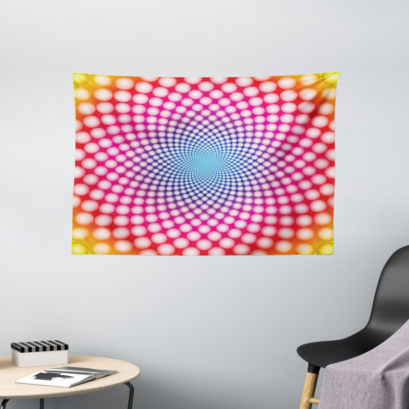 Modern Dots Design Wide Tapestry