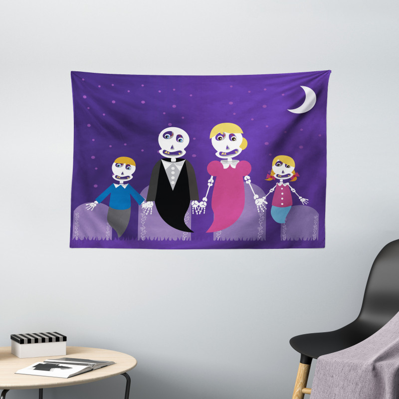 Family of Ghosts Wide Tapestry
