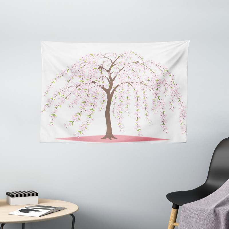 Flowers Oriental Wide Tapestry