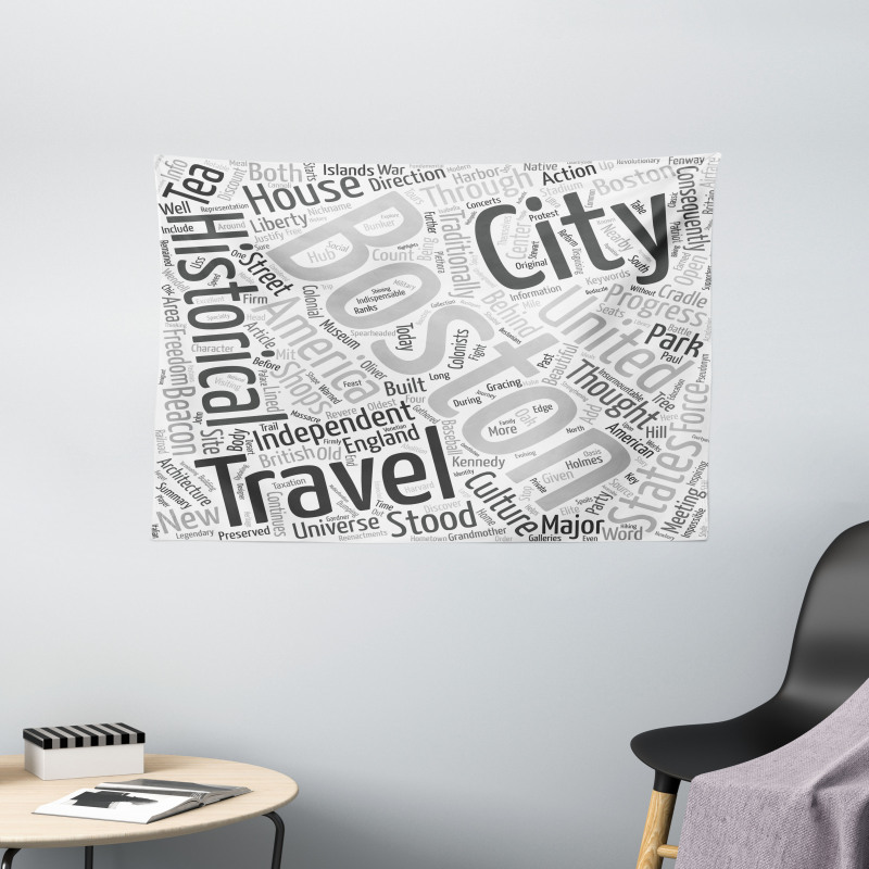 Worldcloud for Tourists Wide Tapestry