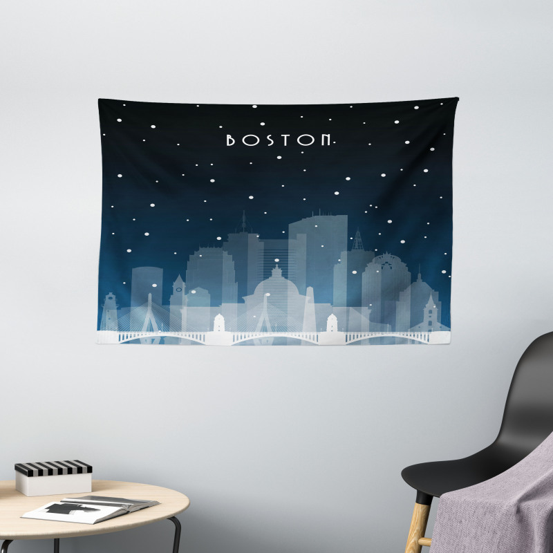 Nocturnal City Concept Wide Tapestry