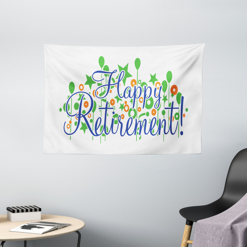 Calligraphy Balloon Wide Tapestry