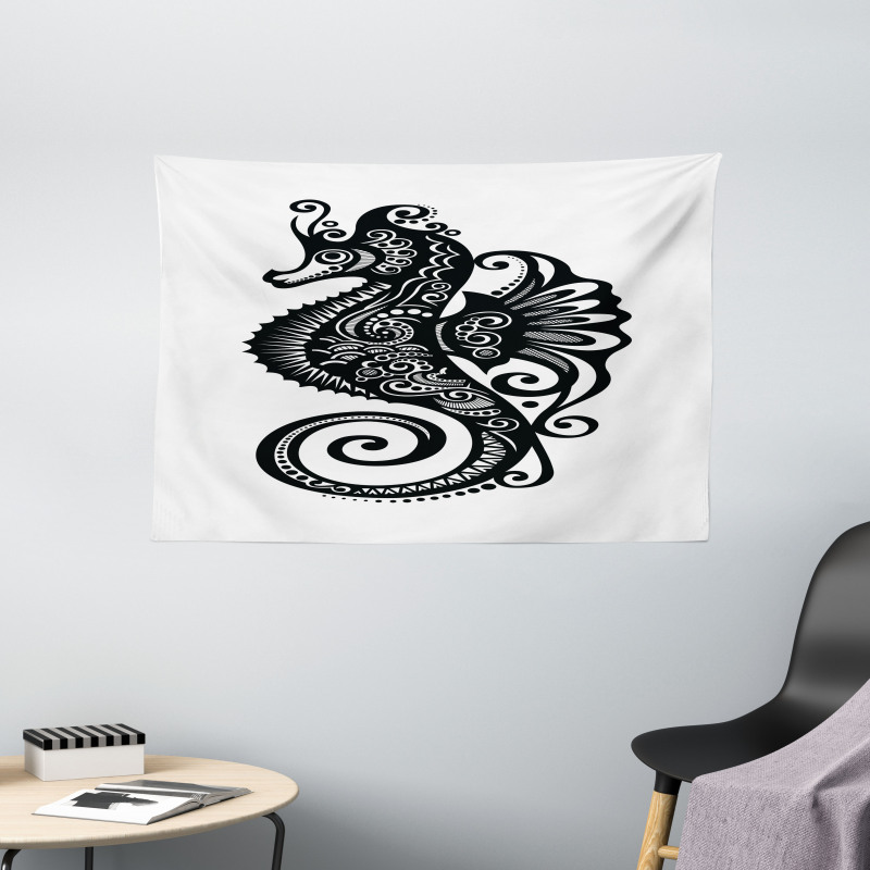 Graphic Swirl Wide Tapestry