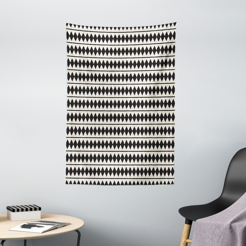 Retro Horizontal Stripes Tapestry