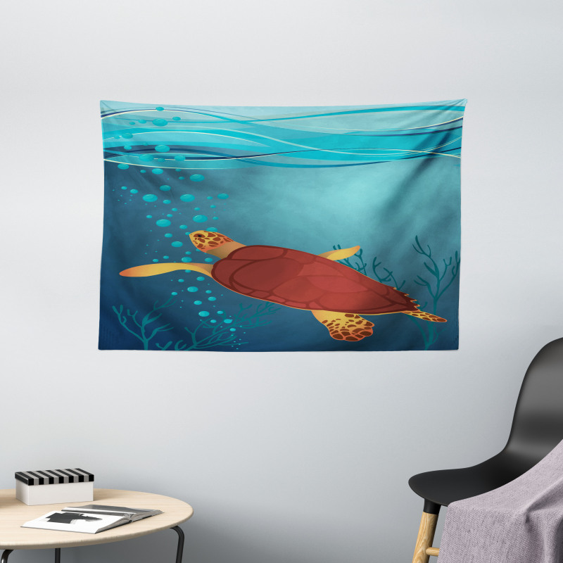 Underwater Composition Wide Tapestry
