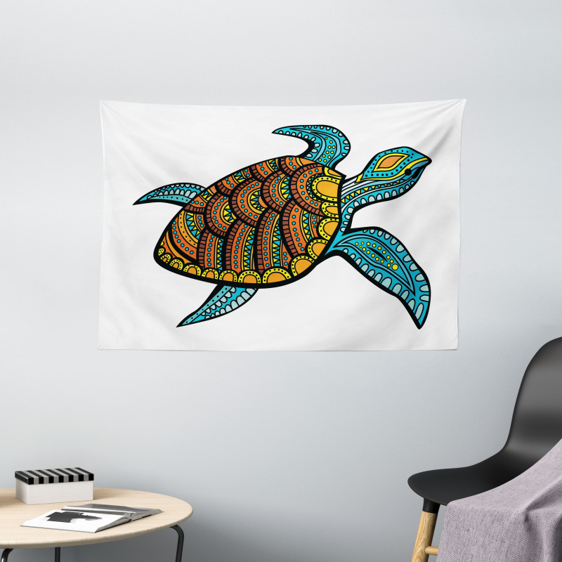 Tropical Pattern Wide Tapestry