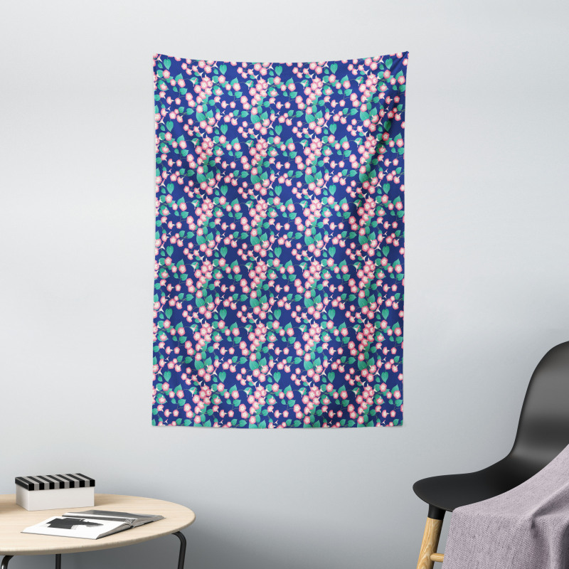 Pink Morning Glory Blossom Tapestry