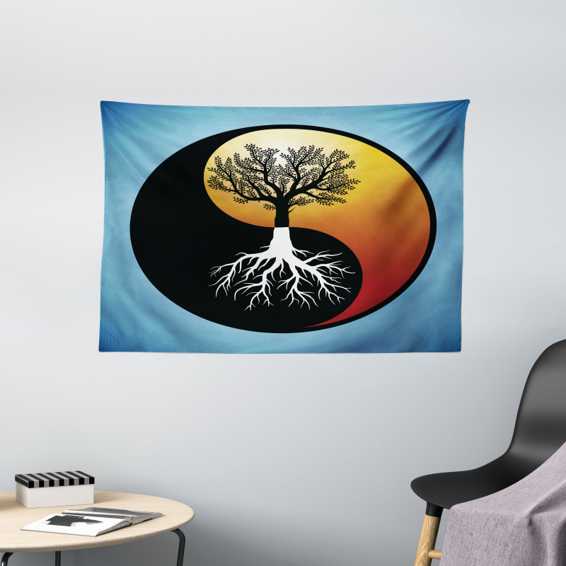 Abstract Tree and Root Wide Tapestry