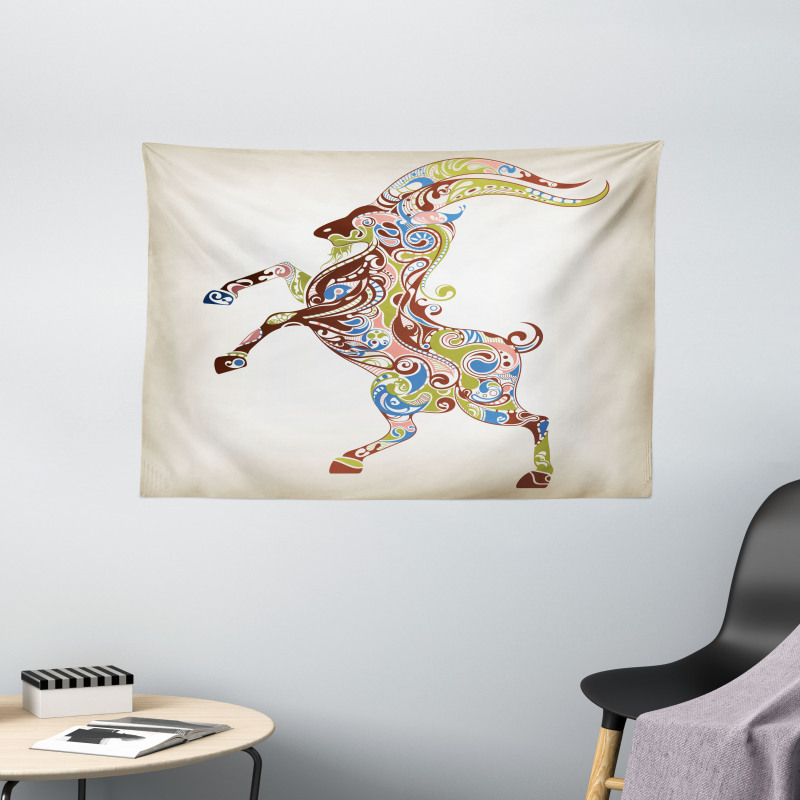 Reared up Grandioso Goat Wide Tapestry