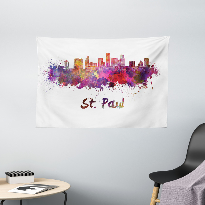 Saint Paul Skyline Wide Tapestry