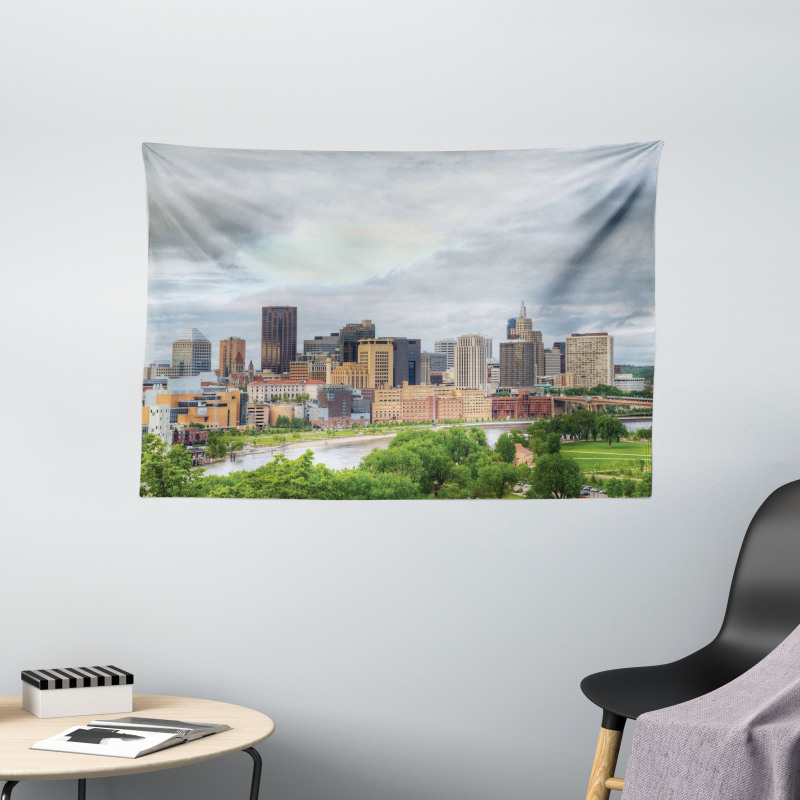 Downtown Saint Paul Wide Tapestry