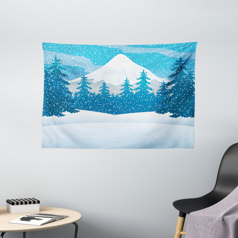 Mountain Forest Wide Tapestry