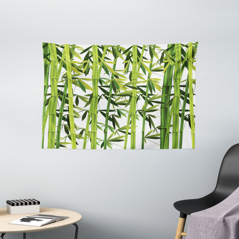 Fresh Green Plants Wide Tapestry