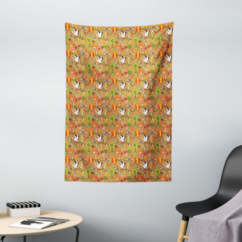 Autumn Forest Creatures Tapestry