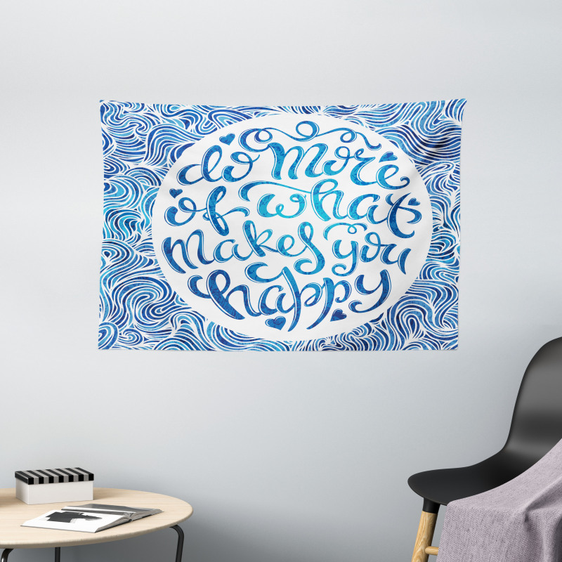 Words and Waves Wide Tapestry