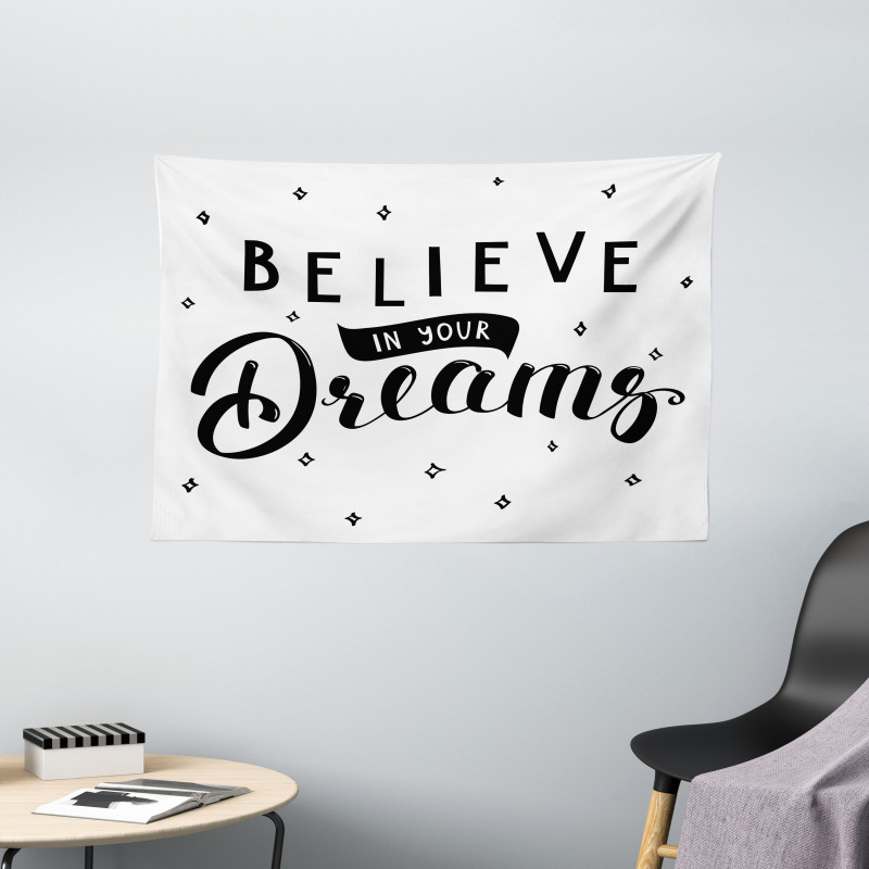 Self Confidence Phrase Wide Tapestry