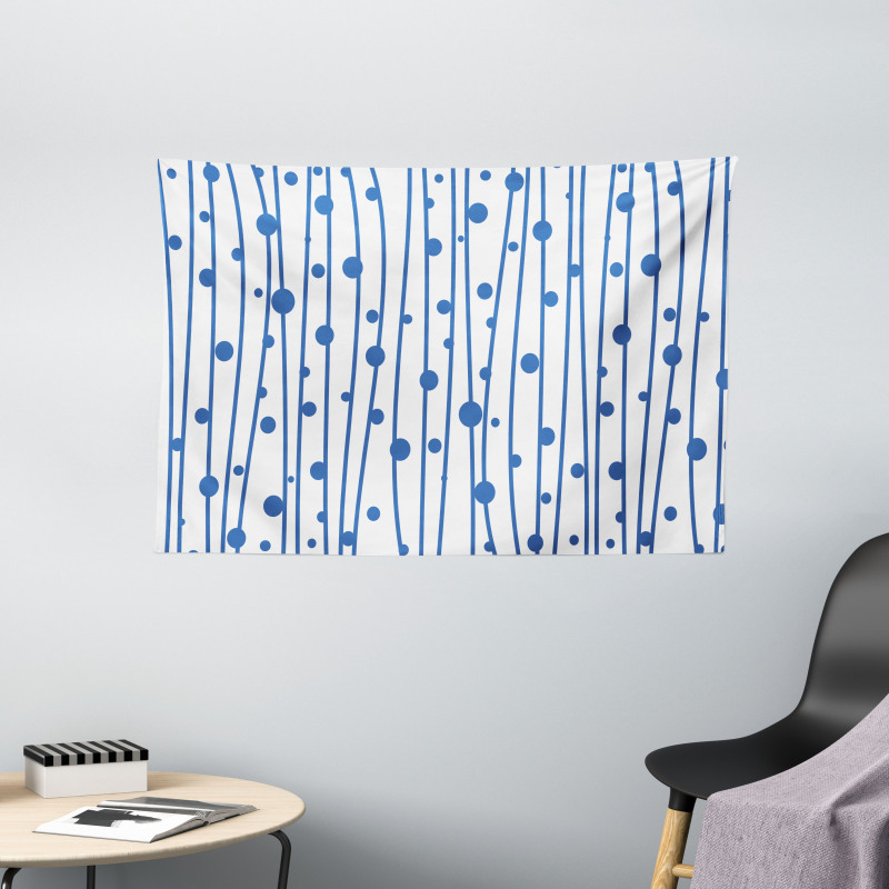 Water Drop Lines Wide Tapestry