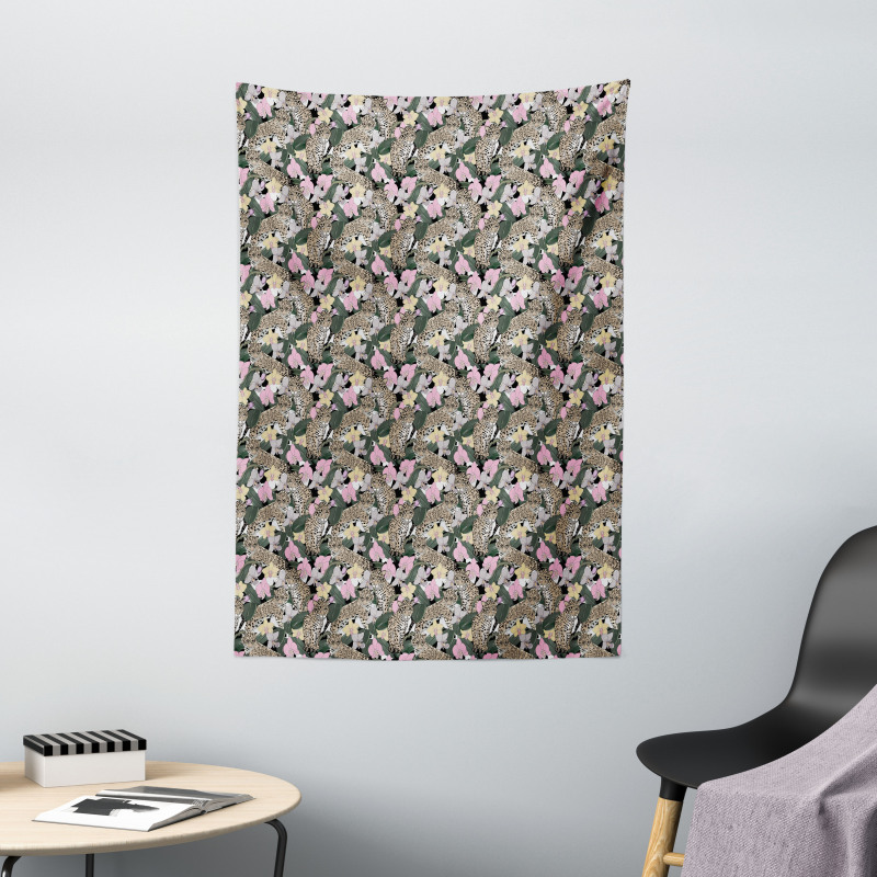 Exotic Orchids Jaguars Tapestry