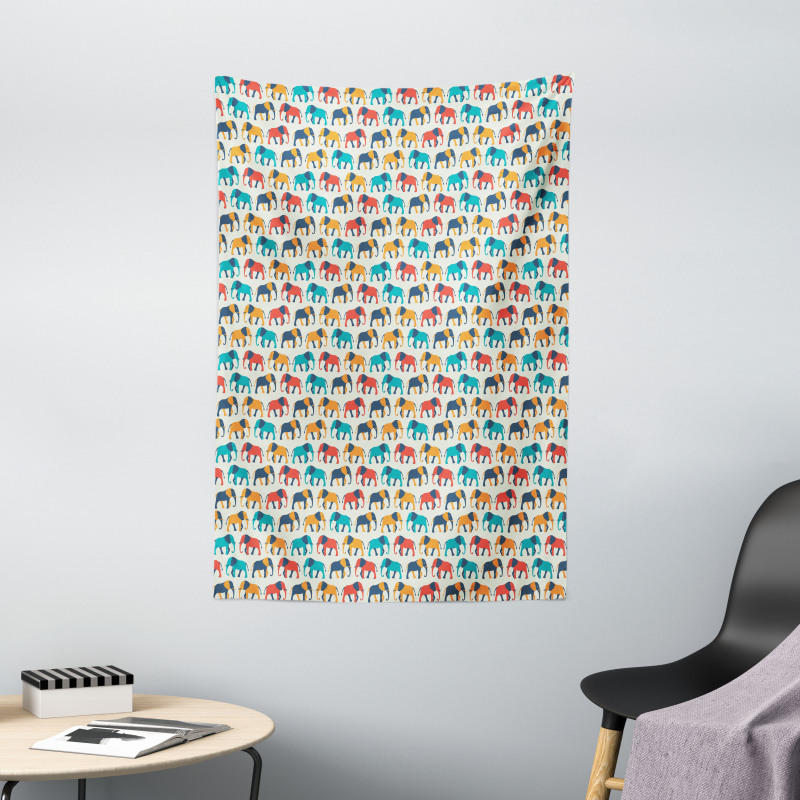 Retro Colorful Safari Tapestry