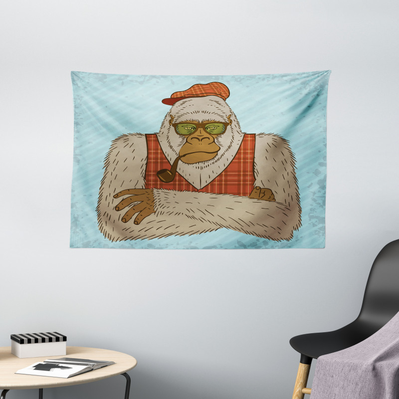 Melancholic Yeti Pipe Wide Tapestry