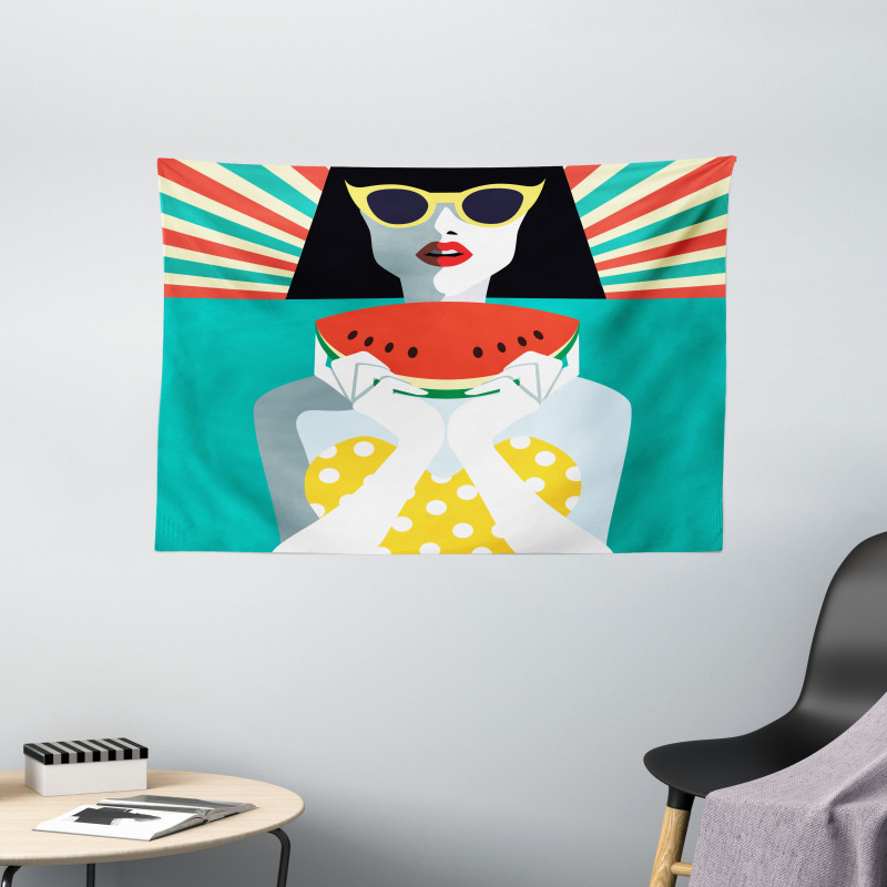 Pop Art on Holiday Wide Tapestry