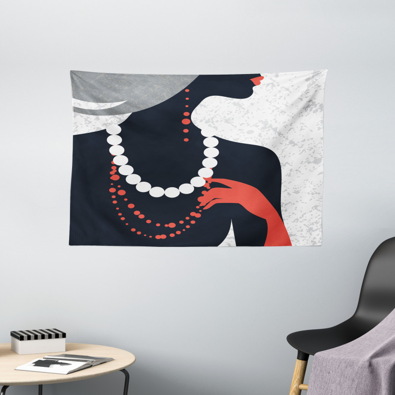 Pearl Necklace Wide Tapestry