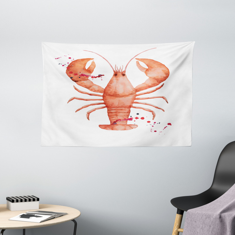 Fresh Organic Seafood Wide Tapestry