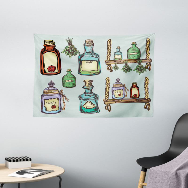 Alchemy Magic Elixir Wide Tapestry