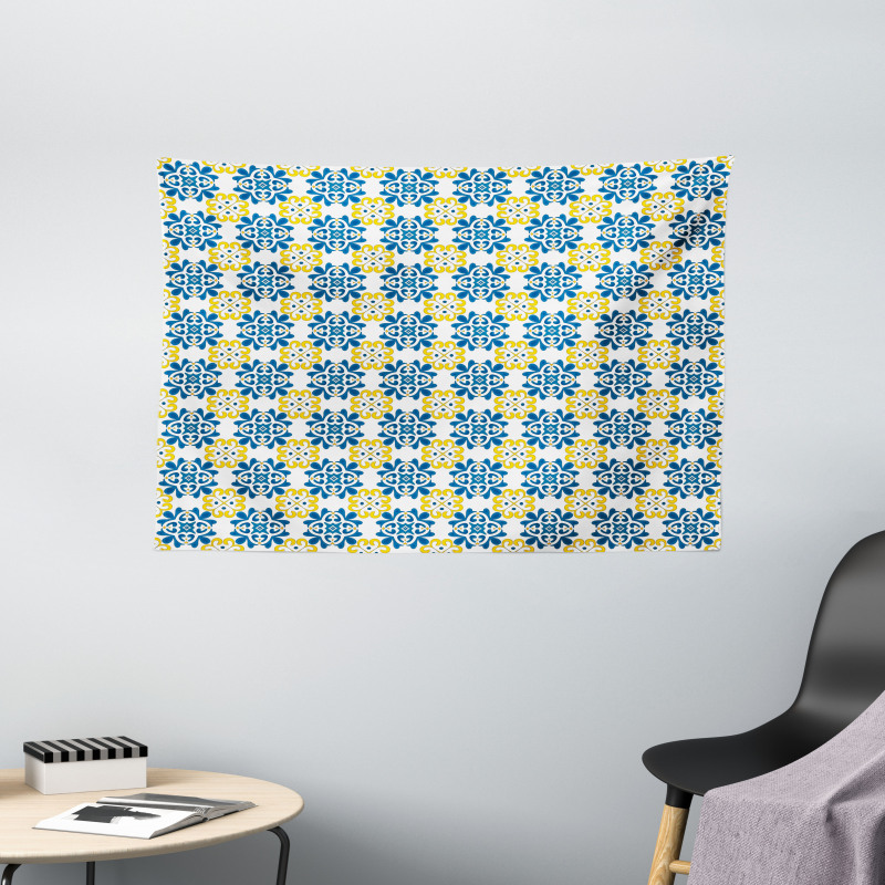 Portuguese Mosaic Tile Wide Tapestry